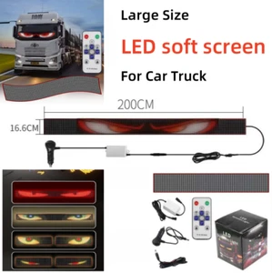 200CM Flexible LED Display Ultra Thin Soft Screen Devil Eyes Light For Car Truck - Picture 1 of 15