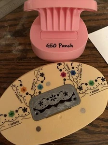 Geo Punch Vintage Scrapbooking Tool Puncher Crafting - Picture 1 of 6
