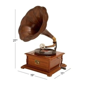 Antique Victor Victrola Phonograph Talking Machine with Tin Horn, - Phonographs - Picture 1 of 5