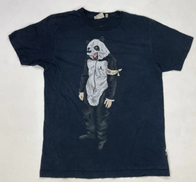 WESC Jesper панда художник графический футболка мужчин средний черный короткий рукав 2009 - Изображение 1 из 4