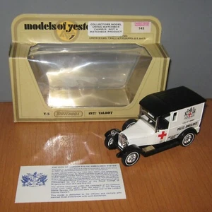 Matchbox Yesteryear Y5 Talbot Van City of London Police Ambulance Tangley Code 3 - Picture 1 of 4
