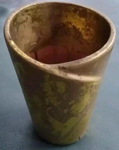 Woolworths Gold Colour Ceramic Used Candle Holder - Picture 1 of 5
