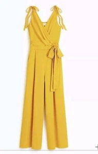 J. Crew Collection Wide Leg Wrap Waist Jumpsuit Size 12 Uk 8 US - Picture 1 of 8