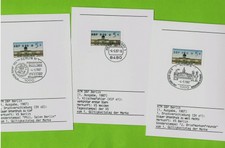 3 verschiedene Berlin-Ersttagsbelege mit Vordruck- & Automaten-Abarten ERSTTAG