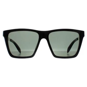 Alexander McQueen Sonnenbrille AM0352S 002 glänzend schwarz und silber grün grau - Bild 1 von 4