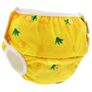 Acorn Baby Swim Diaper - Yellow Pineapple Adjustable Swimming Diaper