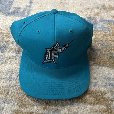 Boné vintage Florida Marlins Snapback anos 90 para área externa - Imagem 1 de 4