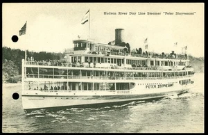 STEAMSHIP - PETER STUYVESENT - HUDSON R., NY POSTCARD - Picture 1 of 1
