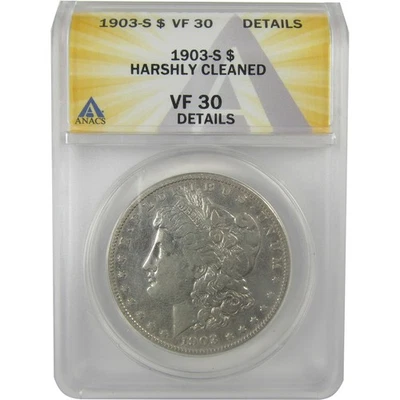 1903 S Morgan Dollar VF 30 Details ANACS Silver $1 Coin SKU:I21755 - Image 1 of 4