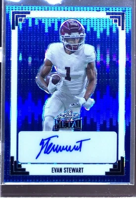 2024 Leaf Metal Evan Stewart Auto /4 #91A-ES2 Aggies 91 Leaf Pulsar Blue - Image 1 of 2
