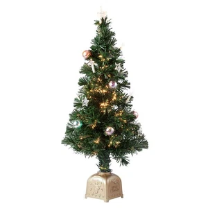Albero di Natale 3' Musicale Rotante Fibra Ottica, Pre-Lit e Completamente Decorato R... - Foto 1 di 4