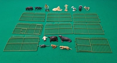 Lote de trabajo de colección GRAN Bretaña plástico zoológico animales y cercas A/F guardián morsa pavo Foto 1 de 4