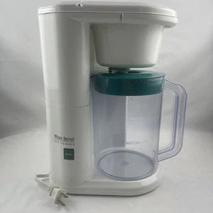 Cafetera helada West Bend de 2 cuartos modelo 6050 verde azulado limpia probada de colección - Imagen 1 de 19
