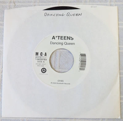 A*teens  -- Dancing Queen / Mamma Mia ABBA 2000 MCA Stockholm 45RPM -- NM - Image 1 of 4