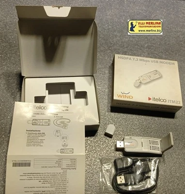 CHIAVETTA INTERNET WIND ITELCO ITM22 CON ANTENNA HSDPA 7.2Mbps USB MODEM - Immagine 1 di 4