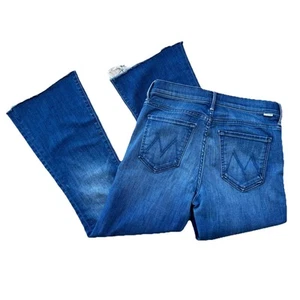 Mother Damen The Weekender Fray Squeeze It Wash Flare Leg Jeans Blau Größe 27 - Bild 1 von 8