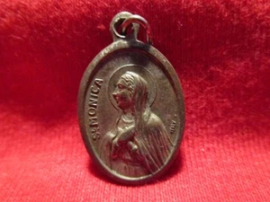 St Monica Medaille St Augustine Sivlertone 1" lang - Bild 1 von 2