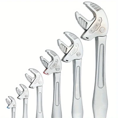 Heavy-Duty Industrial Crab Claw Wrench - Self-Adjusting Ratchet with Wide Jaw  - Image 1 of 4