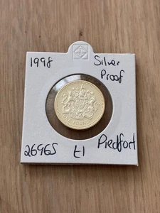 1998 Royal Mint Piedfort £1 One Pound Silver Proof Coin (26965) - Picture 1 of 2