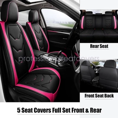 For Toyota Corolla Leather 5 Seat Covers Full Set Front + Rear Protector Cushion - Image 1 of 4