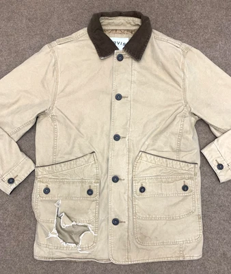 Abrigo de Granero Orvis Para Hombres M Chaqueta Tareas Campo Pana Cuello Marrón Acolchado Forrado Foto 1 de 4