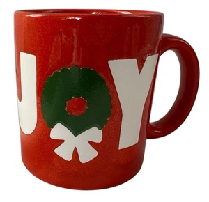 Waechtersbach Christmas JOY Wreath Red Mug West Germany Vintage - Picture 1 of 11