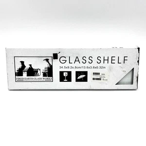 Fired Earth Glass Works Glass Shelf Pro Recessed Tile Shelf 13.6 X 3.6 X .32 NEW - Picture 1 of 10