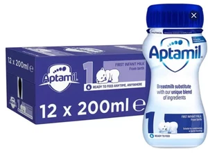 Aptamil Stage 1 Ready to Feed Infant Milk, 12 x 200ml - Picture 1 of 4