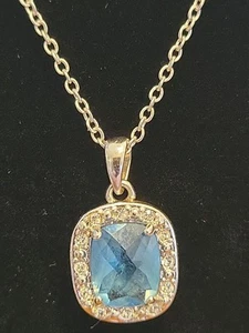 Aquamarine Avon Necklace Vintage - Picture 1 of 6