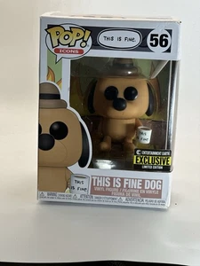 Funko Pop! Icons This is Fine Dog #56 Figura Entertainment Earth Esclusiva - Foto 1 di 4