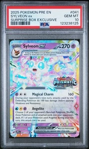 Pokémon TCG Sylveon Ex Prismatic Evolutions 041/131 Surprise Box Stamped PSA 10 - Bild 1 von 1