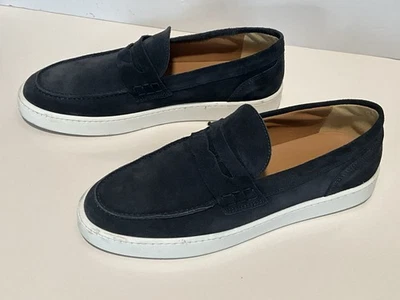 M By Bruno Magli Mens Daniel Suede Loafer Navy Blue Suede Made In Italy Size 10 - Image 1 of 4