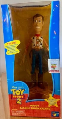 De colección Disney Pixar Toy Story 2 Talking Woody Talkin' Room Guard NRFB Foto 1 de 4