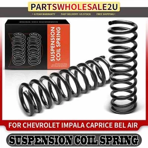 2Pcs Front Coil Springs for Chevrolet Impala Caprice Biscayne Bel Air Brookwood - Picture 1 of 8