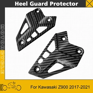 100% 3K Dry Carbon Fiber Heel Guard Foot Peg Protector For 2019 Kawasaki Z900 - Bild 1 von 12