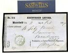 GB Beds Biggleswade REGISTERED LETTER Receipt 1856 {samwells-covers} MS4220
