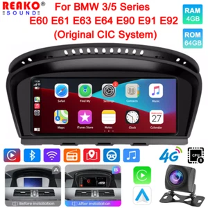 Fit Apple Carplay For BMW 3/5 Series E60 E90 CIC Android auto Car Stereo Radio - Picture 1 of 22