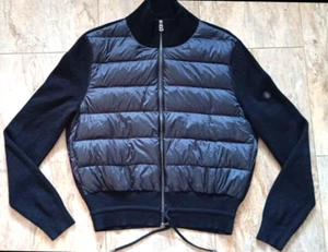 Bogner Premium Damen Daunen Strick Jacke Steppung dunkelblau 100% Schurwolle 38 - Bild 1 von 14