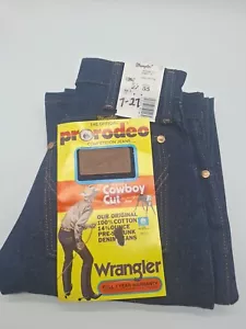 Jeans Uomo Vintage Nuovi con Etichetta Wrangler 13MWZ 27x33 Cowboy Denim Blu Scuro - Foto 1 di 11