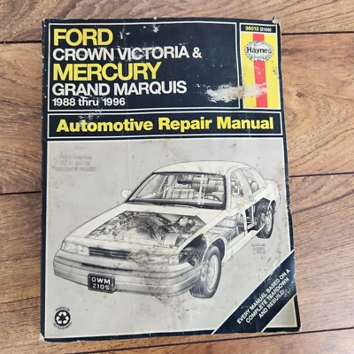 Haynes Repair Manual 36012 Ford Crown Victoria Mercury Grand Marquis 1988 - 1996 Foto 1 de 4