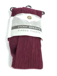Gina Hosiery LTD - Lycra blickdicht - Rippstrumpfhose - Farbe dunkelrot - Größe S/M Z011 - Bild 1 von 4