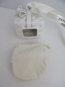 Pandora Jewelry Gift Box Christmas Ornament 2016 White Ceramic - Picture 1 of 4