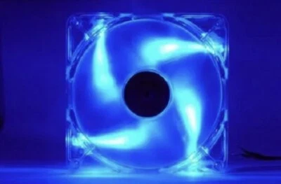 COOLING FAN KIT SMALL w/ BLUE LIT LED Fits CB HAM Computer TRANSCEIVERS - Image 1 of 3