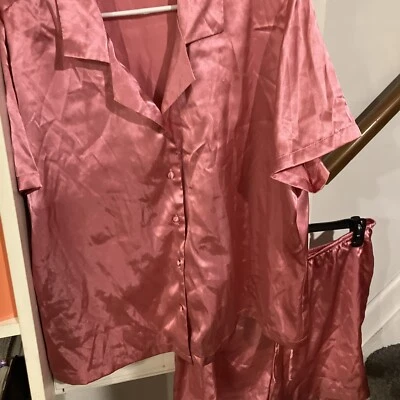 Conjunto corto mujer Giligan & O’Malley, rosa, 2 piezas, sedoso, PJ Foto 1 de 4