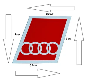AUDI S-LINE AUFKLEBER für KÜHLERGRILL-EMBLEM 80 B4 A8 D2 A4 B5 A6 C4 30x25 mm - Picture 1 of 2