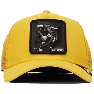 Goorin Bros Animal Trucker Snapback Baseball Hat Cap The Raging Bull Yellow - Picture 1 of 4