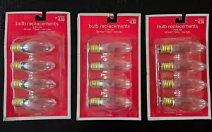 3 (4er-Packungen) C9 Klar Ersatz Weihnachtsbirnen Lichter Ziel Urlaub Shop SET - Bild 1 von 2