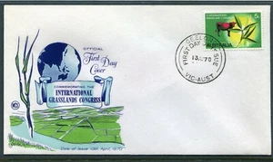 1970 Australia XI Congreso Internacional de Pastizales 5c WCS sin dirección FDC, en muy buen estado - Imagen 1 de 1