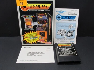 Omega Race, Colecovision, Coleco 1983, Cart, Manual & RC, Tested - Works. - Image 1 of 4