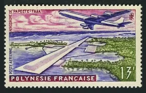 Fr Polynesia C28,MNH.Michel 19. Airport,Papeete,1960. - Picture 1 of 1
